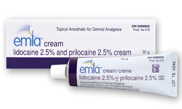 Tube de crème EMLA utilisé pour retarder l'éjaculation précoce